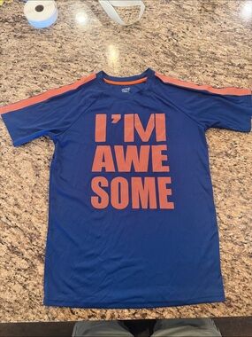 Zone Pro Navy Tee with Orange Neck Trim